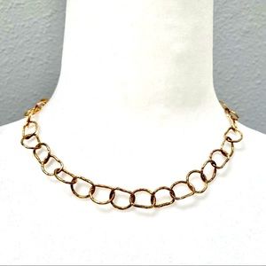 STERLING SILVER Gold Vermeil Link Necklace